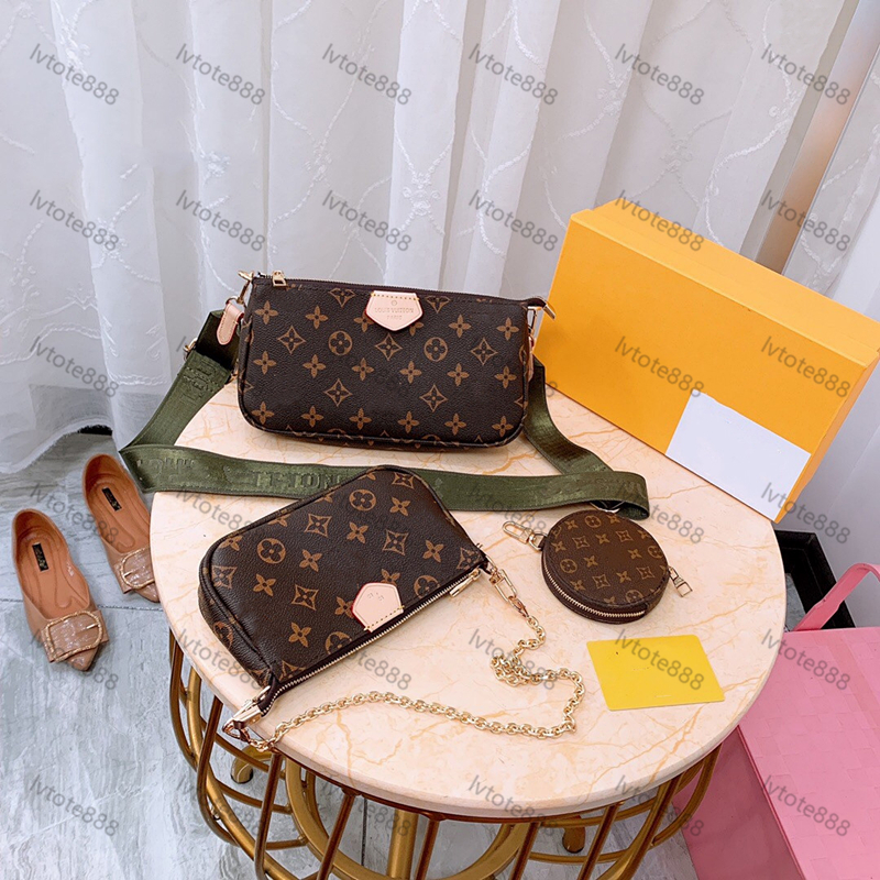 

MULTI POCHETTE bags designer handbags totes women shoulder crossbody bag ladies channe PU chain 3pc detachable pouches Coin Purse YSLity louiseity LVs Viutonity, Multi-color