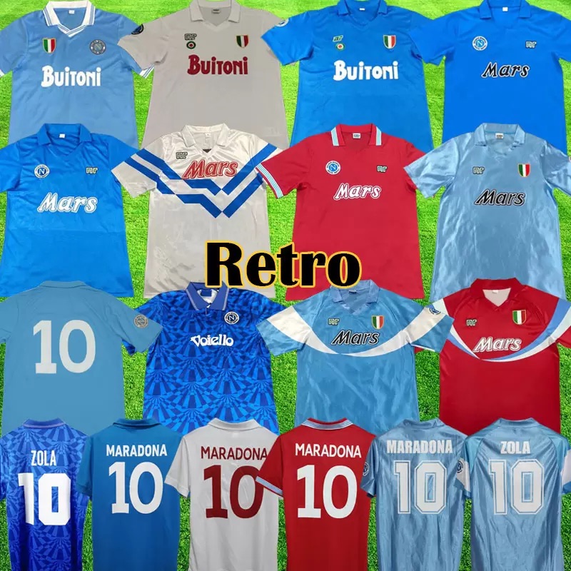 

1987 1988 Napoli Retro Soccer Jerseys 87 88 Coppa Italia SSC Napoli Maradona 10 Vintage Calcio Napoli kits Classic Vintage Neapolitan Footba, Image