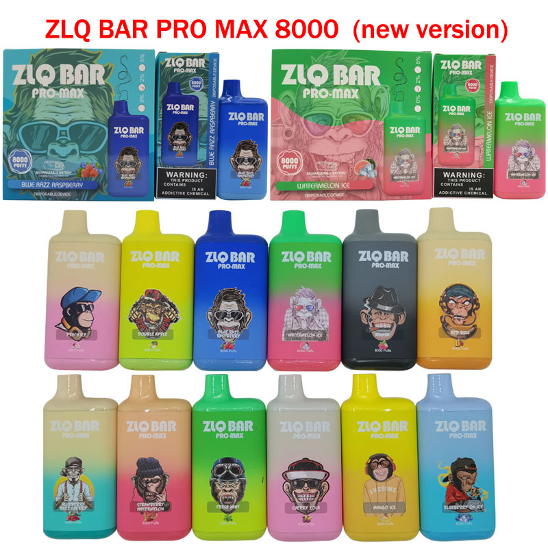 

E cigarettes BVS Bar ZLQ BAR Disposable 8000 puffs 18 color Pod Kit 650mah rechargable Battery 15ml 16ml device Vape Pen Original Mesh coils big vape