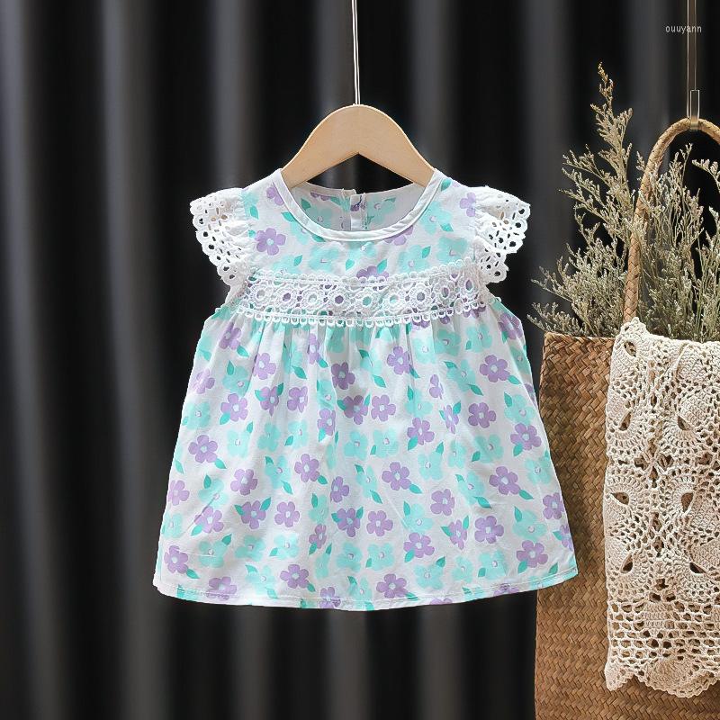 

Girl Dresses Baby Girls Floral 2023 Sweet Toddler Kids Cotton Princess Party Clothes Children Sleeveless Vestidos Infant Clothing, Bdg132