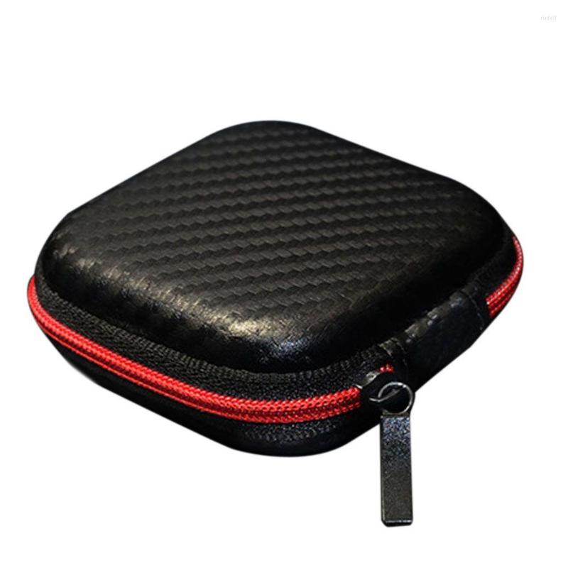 

Storage Bags Outdoor Wireless Headphone Portable Bluetooth-compatible Headset Organizer Camping Zipper Leather Pouches