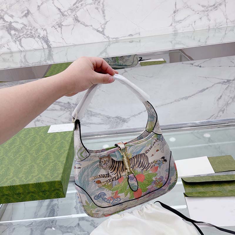 

Fashion Designer Woman Bag Animal Tiger pattern with scenery Women Shoulder bag Handbag Purse Original Box Genuine Leather cross body chain high grade quality, White1