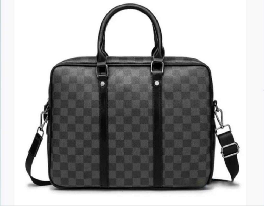 

Damier GrapHite Bags Porte Documents Voyage Laptop Package Classic Designer Bags Handbag Leather Men Briefcase Business Package N41478, Black lattice