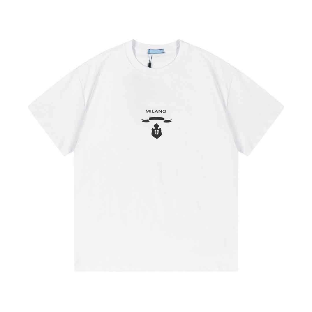 

Men's Plus Tees & Polos Round neck embroidered and printed polar style summer wear with street pure cotton w2e433666, White