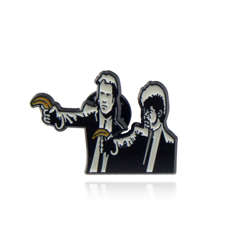 

vulgar novel pins around European and American films and television character modeling clothing suit universal brooch for men and women pin badges, As picture