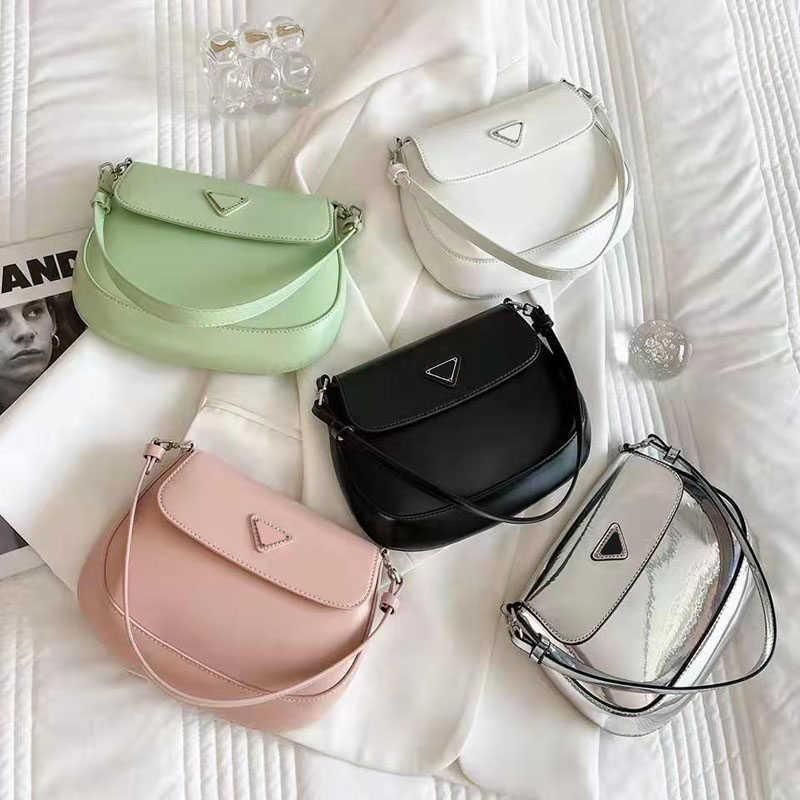 

Cleo Brushed Leather Shoulder Bags With Flap Handbags Fashion Brand Handbags Luxurys Designers Crossbody Bag Clutch Purse, Pink pd brand