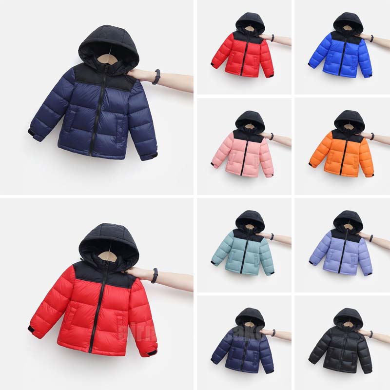 

2023 kids children Jacket Parkas Down Coat Kids North Fashion 22FW Face Jacket Style Thick Outfit Windbreaker Pocket Outsize Warm Coats, Color 7