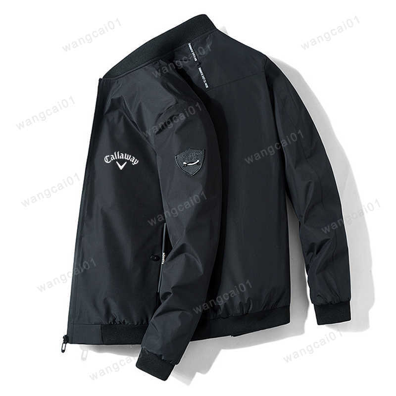 

wangcai01Men's Jackets Men's Jackets 2022 Callaway Golf Fall men's jacket Zipper collar brand baseball uniform casual sports top 0121H23, 02 navy blue white