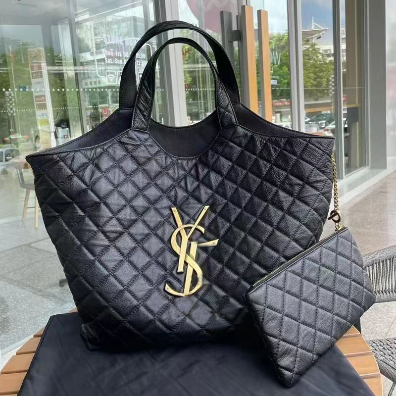 

Plus Large Women Shoulder Bags Designer Handbag Quilted Leather Icare Tote Designers Big Purse Gaby Handbags Luxury Shopper Bag With Wallet, Black