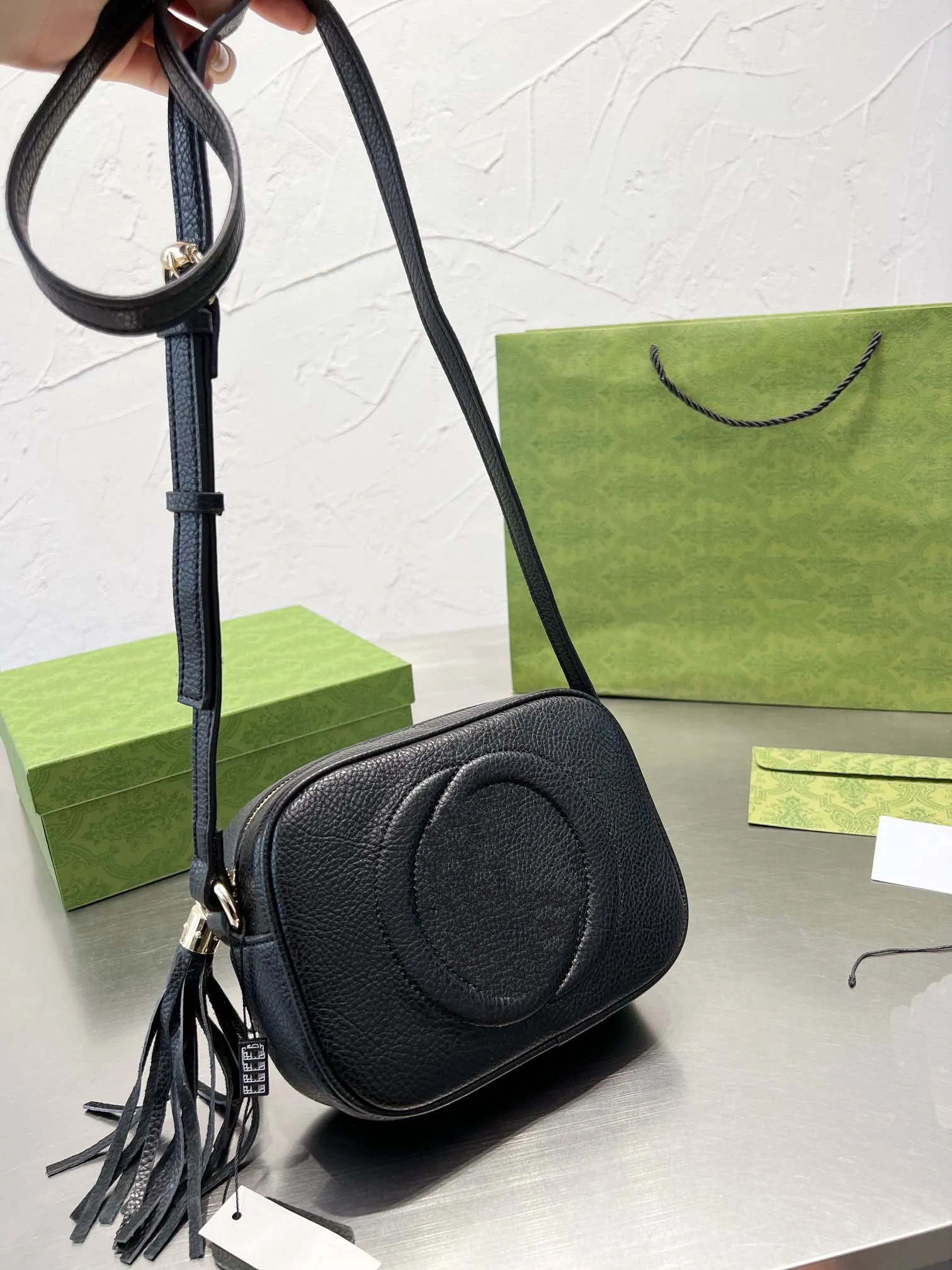 

Handbags Purse Woman Bag SOHO DISCO Genuine Leather Tassel Zipper Shoulder Bags Women Crossbody Come Messenger Luxurys Designer Camera Bag Handbag, 4#