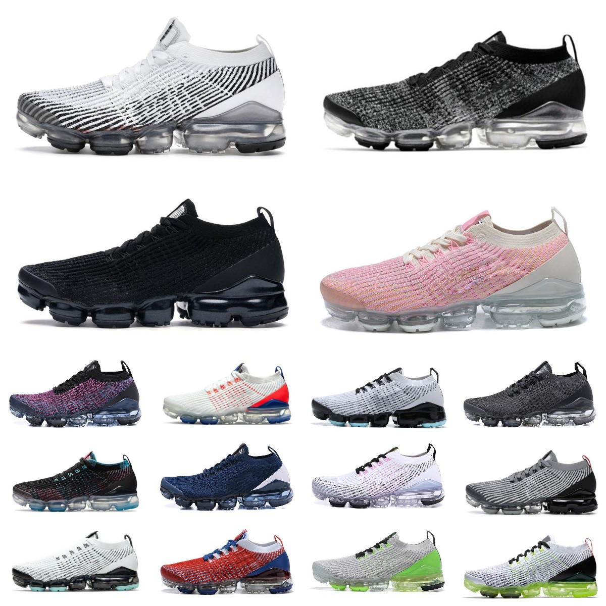

NEW Fly 3.0 Knit 3.0 Running Shoes Mens Sneaker Triple White Black USA Pink Oreo Glow Green Particle Grey Blue Fury Pure Platinum Men Women Trainers Sports Sneakers, Bubble column