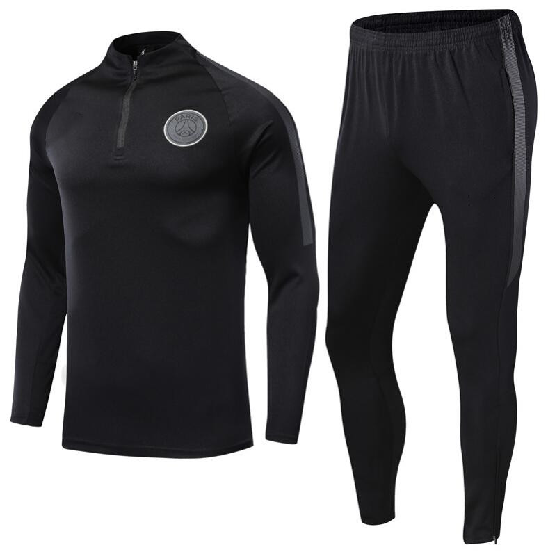 

19 20 21 22 kids soccer tracksuit psgs MBAPPE jacket futbol Men Long sleeves Survetement sets Hommes Sportswear Adult training suits football tracksuits top