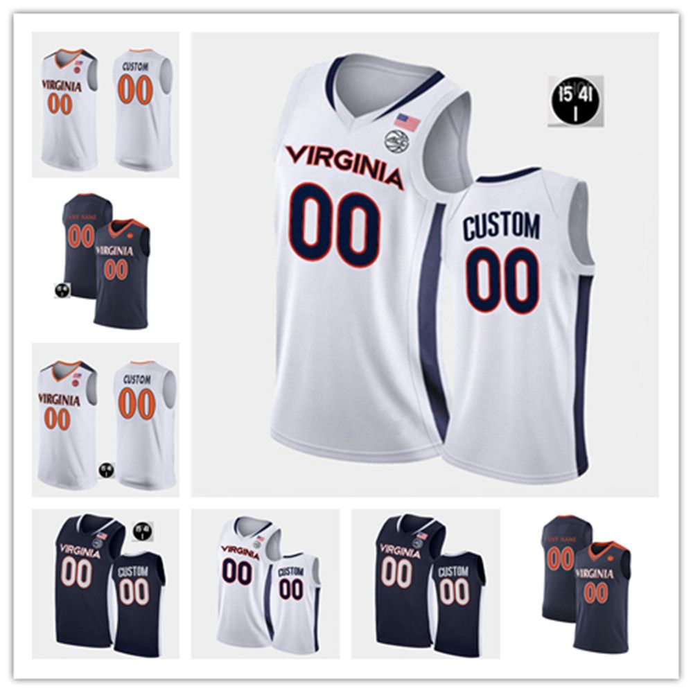 

College Basketball Wears Mens Custom Virginia Cavaliers Basketball JeKihei Clark Jersey Jayden Gardner Reece Beekman Armaan Franklin Ben Vander Plas Taine Murray, Navy retro/uva straong patch