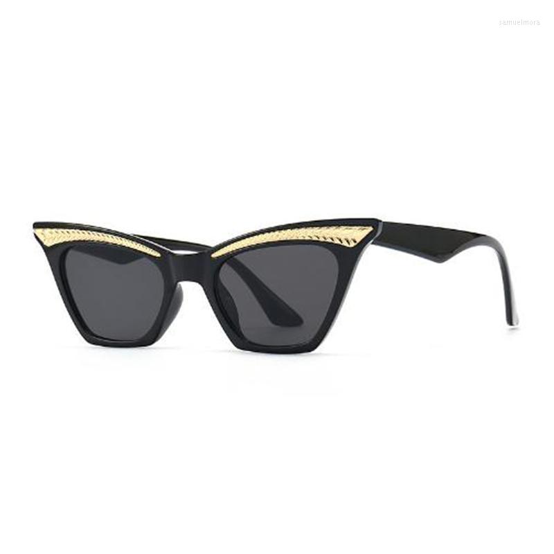 

Sunglasses Fashion Cat Eye Golden Eyebrows Driving Travel Women Designer Luxury Man Classic Vintage UV400Sunglasses Samu22