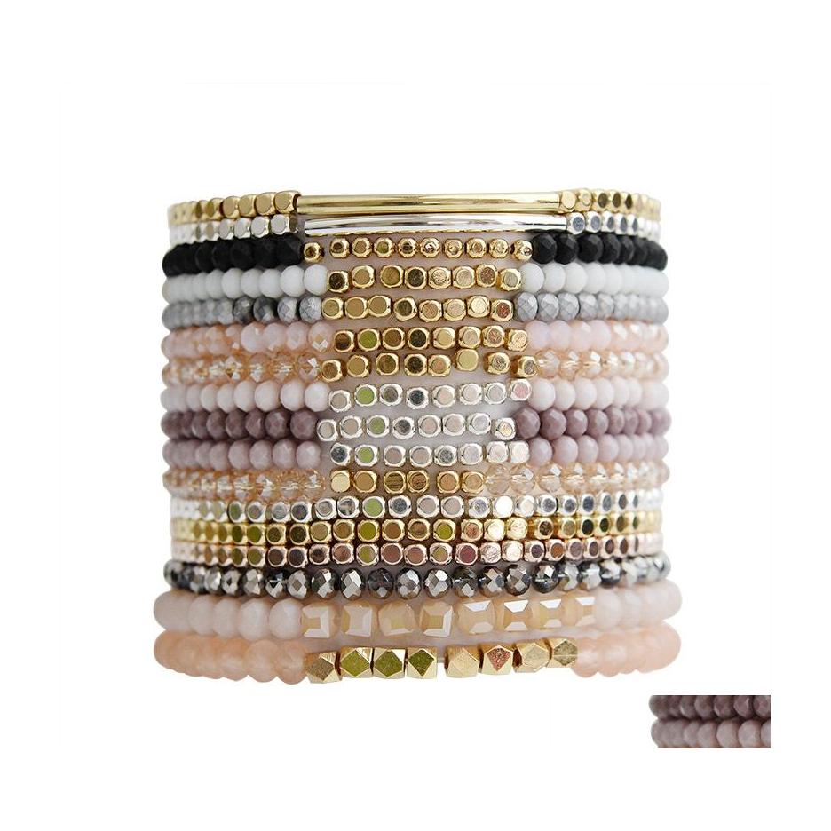 

Charm Bracelets Crystal Beads Bracelet For Women 23 Styles Handmade Natural Stone Stretch Bangel Jewelry Accessories Gifts X2A Drop D Dh0Nk