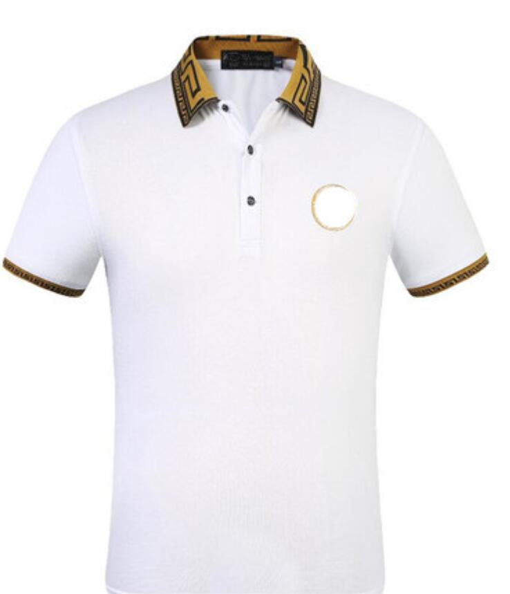 

Burbs French brand man polo shirt Summer business leisure cotton loose half sleeve V embroidered lapel Paul men's short sleeve T, 04