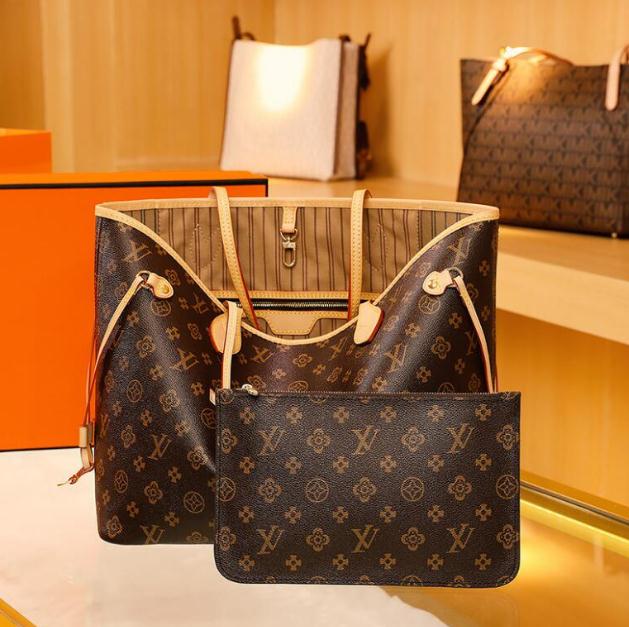 

2023 Designers Leather Bags womens Handbags crossbody lady Shoulder Bag shopping tote coin purse 2 pcs/set louiseitys LVS viutonitys Totes, White grid