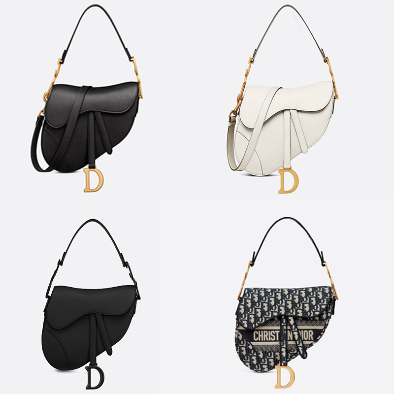 Réplique 1: 1 Dior Sac De Selle Avec Sangle Noir Cuir De Veau Grainé Mode Dupe Designer Sacs À Main De Luxe Dames Sac À Bandoulière Mode Femmes S