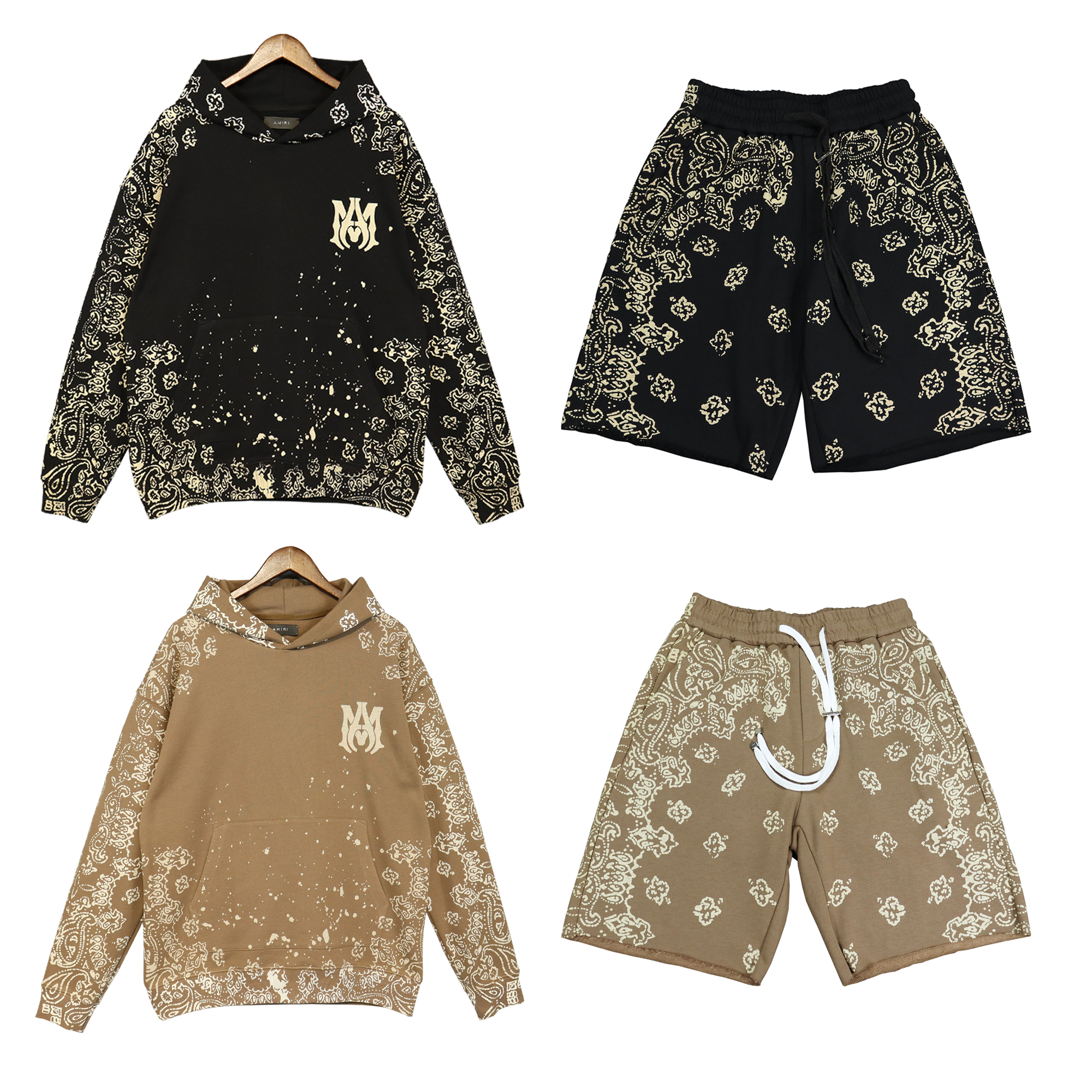 pantalon de survêtement amiri 2 ensembles streetwear à la mode grande taille pull femme