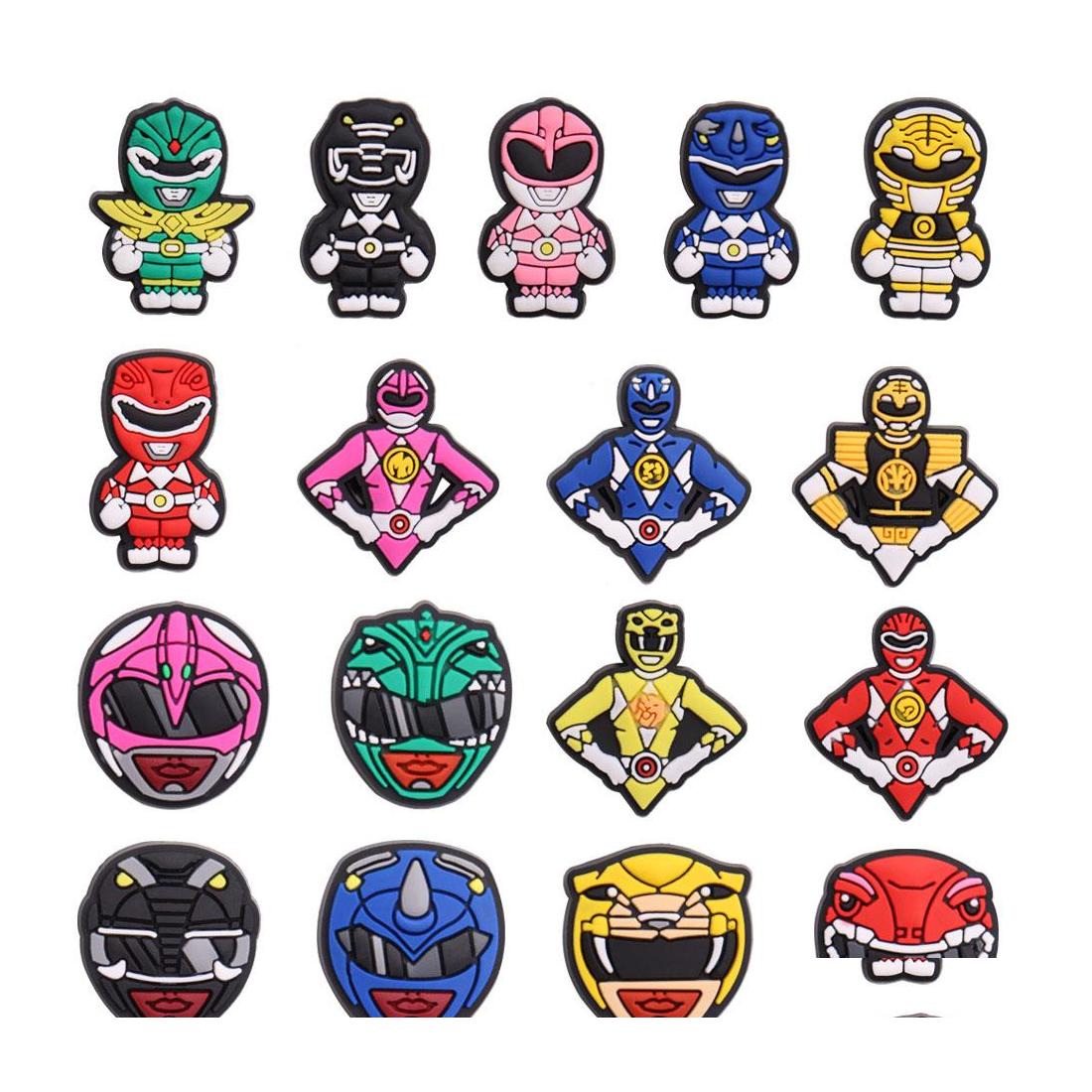

Shoe Parts Accessories Wholesale 100Pcs Pvc Cool Warriors Helmet Boys Designer Decorations Buckle For Bracelet Croc Charms Jibbitz Dhpjl