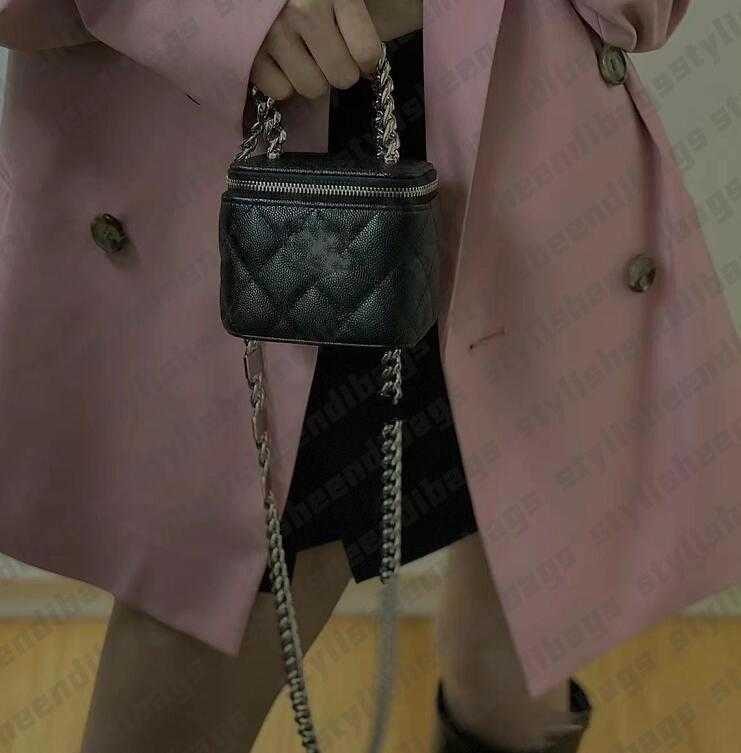 

Wallet Cellphone Pouch Classic Style Chain Womens Single Shoulder Messenger Bag Handbag High Quality Women Fashion Leather 0124/23, Black