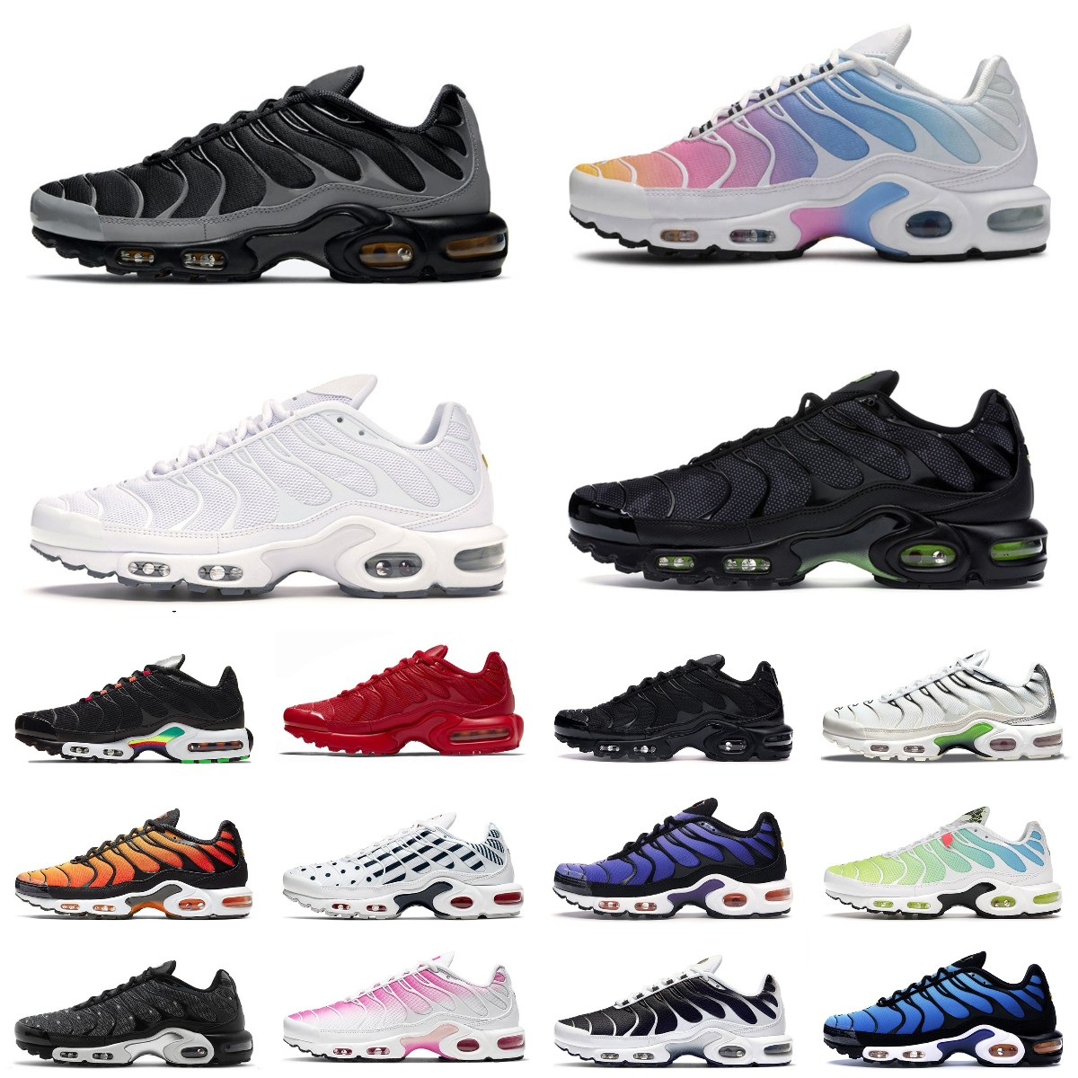 

2023 NEW Tn Plus Running Shoes Tiffany Pink Fade Off Men Women Rainbow Bleached Aqua Blue Fury Hyper Royal Worldwide Oreo Trainers Sneakers With Box, B11 first use 40-46