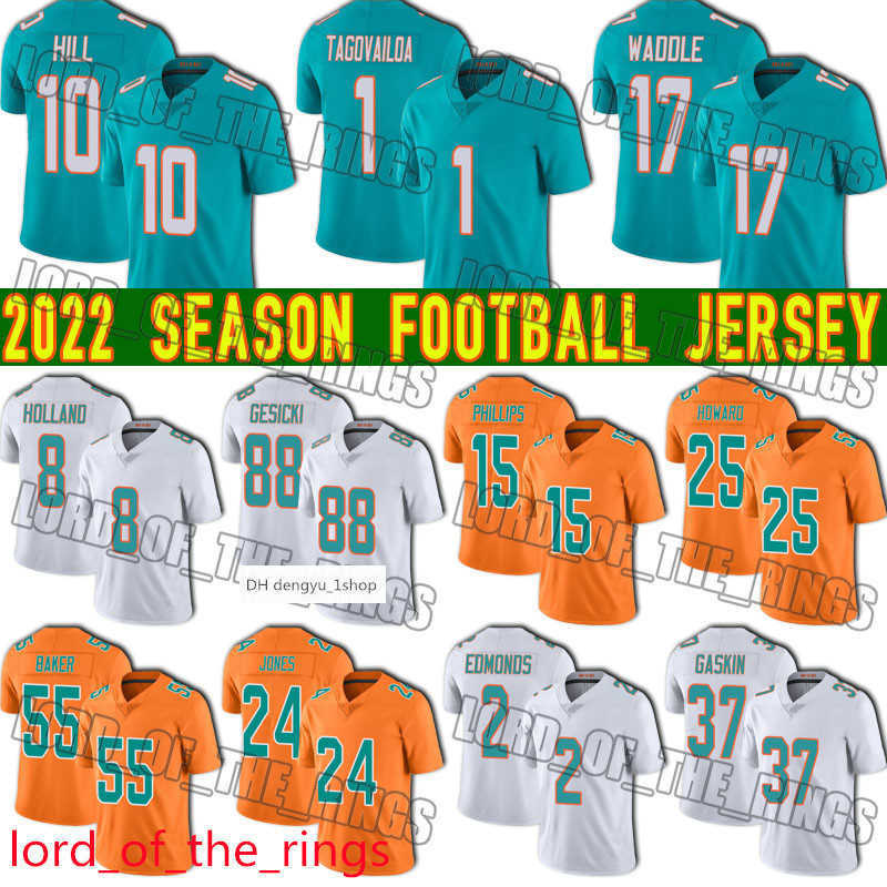 

10 Tyreek Hill Tua Tagovailoa Jersey Football Miamis Jaylen Waddle Mike Gesicki Jevon Holland Dolphines''Nfl''Jerseys Chase Edmonds Jaelan, Man custom jersey (ht)
