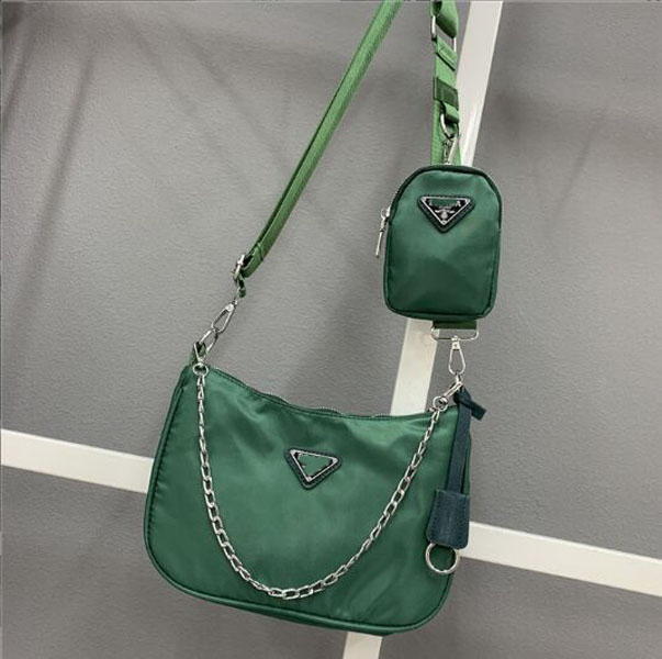 

canvas hobo for women shoulder bag for women Chest pack lady Tote chains handbags purse messenger bag handbags nylon 7 colour, White