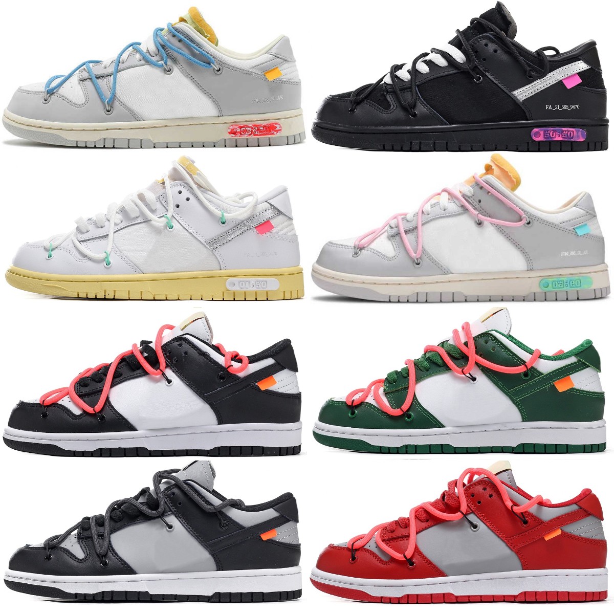 

NEW Designers Dunksb Casual Shoes SB Dear Summer NO.1-50 Lot The Offs Lot 1 09 Collection Red Pine Orange Green SB Low White OW The Trainer, Lm001