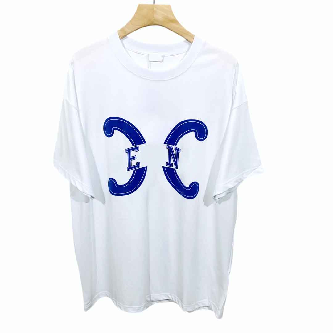 

Men's Plus Tees & Polos Round neck embroidered and printed polar style summer wear with street pure cotton 87y468Y, White