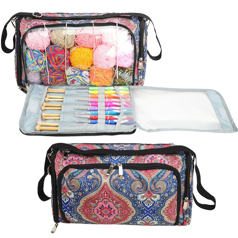 

Portable Knitting Bag Wool Yarn Crochet Hooks empty Storage Sewing Needles Organizer Sewing Knitting Storage Bag Pouch Organizer 1223858