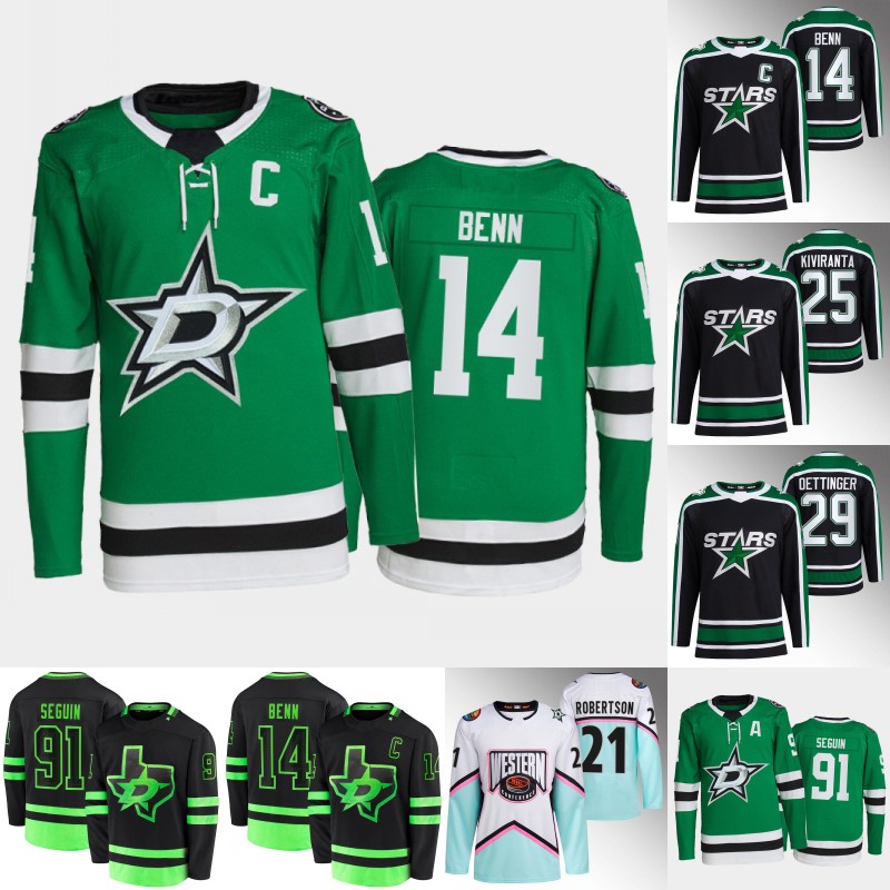 

#14 Jamie Benn Dallas Stars Jersey Jake Oettinger Miro Heiskanen Tyler Seguin Joe Pavelski Roope Hintz Jason Robertson Radek Faksa Ryan Suter Joel Kiviranta Jerseys, Mens fights cancer s-xxxl