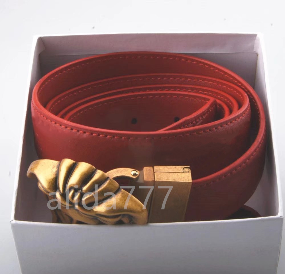 

Designer Belt Fashion luxury plaid presbyopia striped leather men and women's belts 3.8cm wide no box