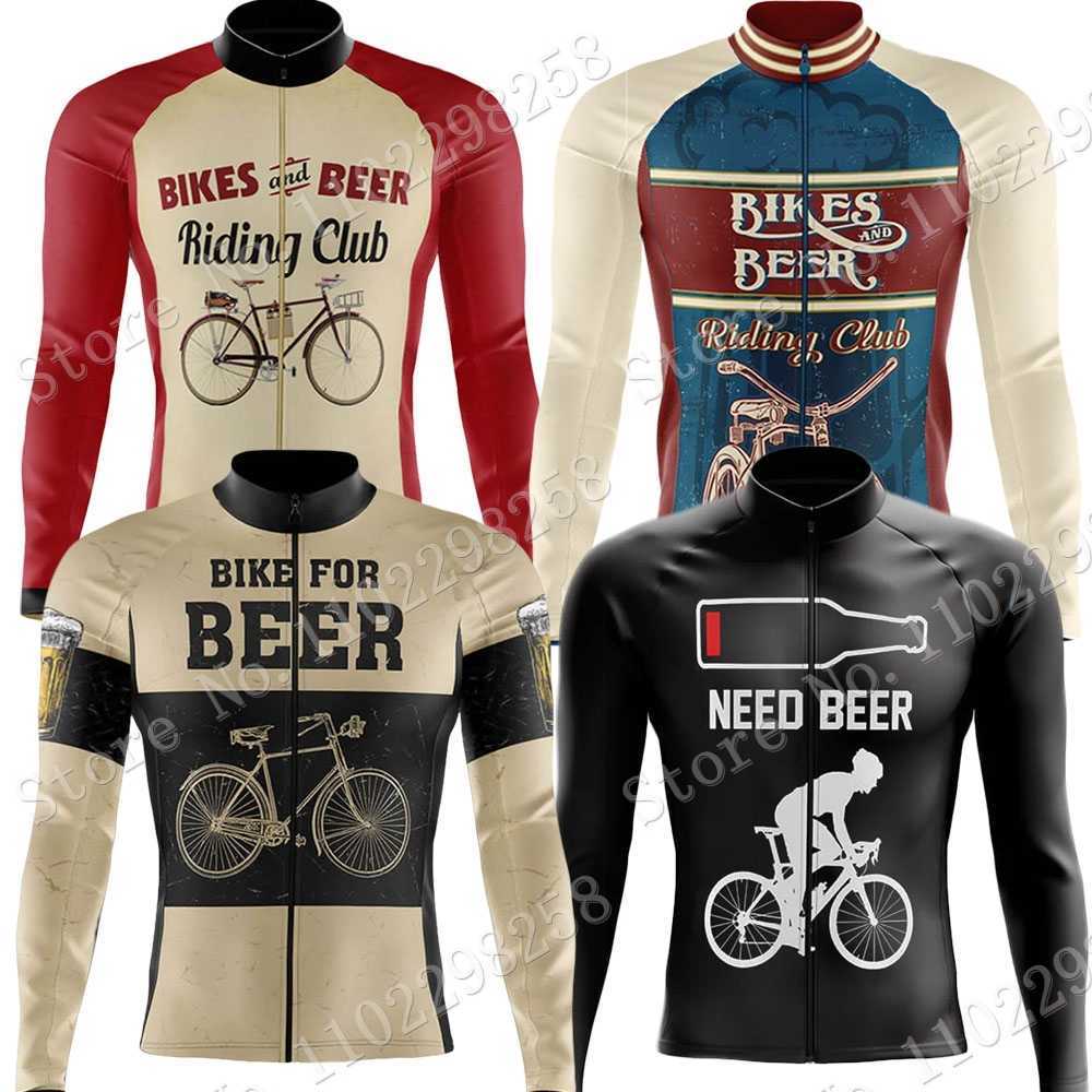 

Designer Retro Beer Riding 2023 Vintage Cycling jerseys sets Winter Clothing Men Bike Thermal Fleece Jacket Suit Bicycle Pants Uniform MTB, Summer 1