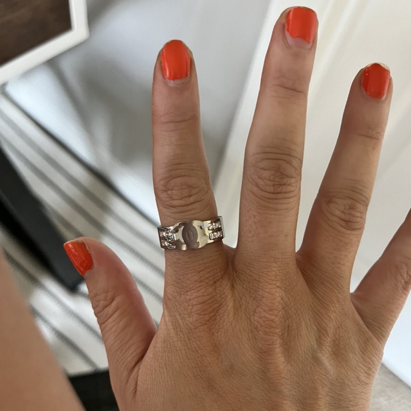 

Classic Logo engrave designer C Ring Extravagant 18K Gold Silver Rose 316L Stainless Steel letter Rings Women men wedding Jewelry Lady Party Gifts 6 7 8 9