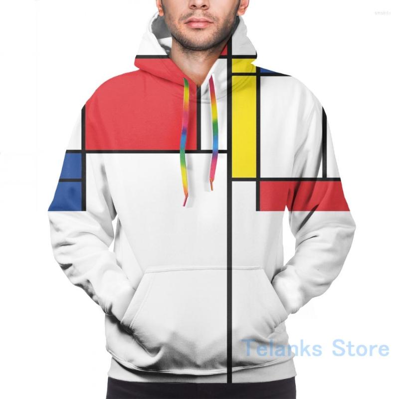 

Men' Hoodies Mens Sweatshirt For Women Funny Piet Mondrian Print Casual Hoodie Streatwear