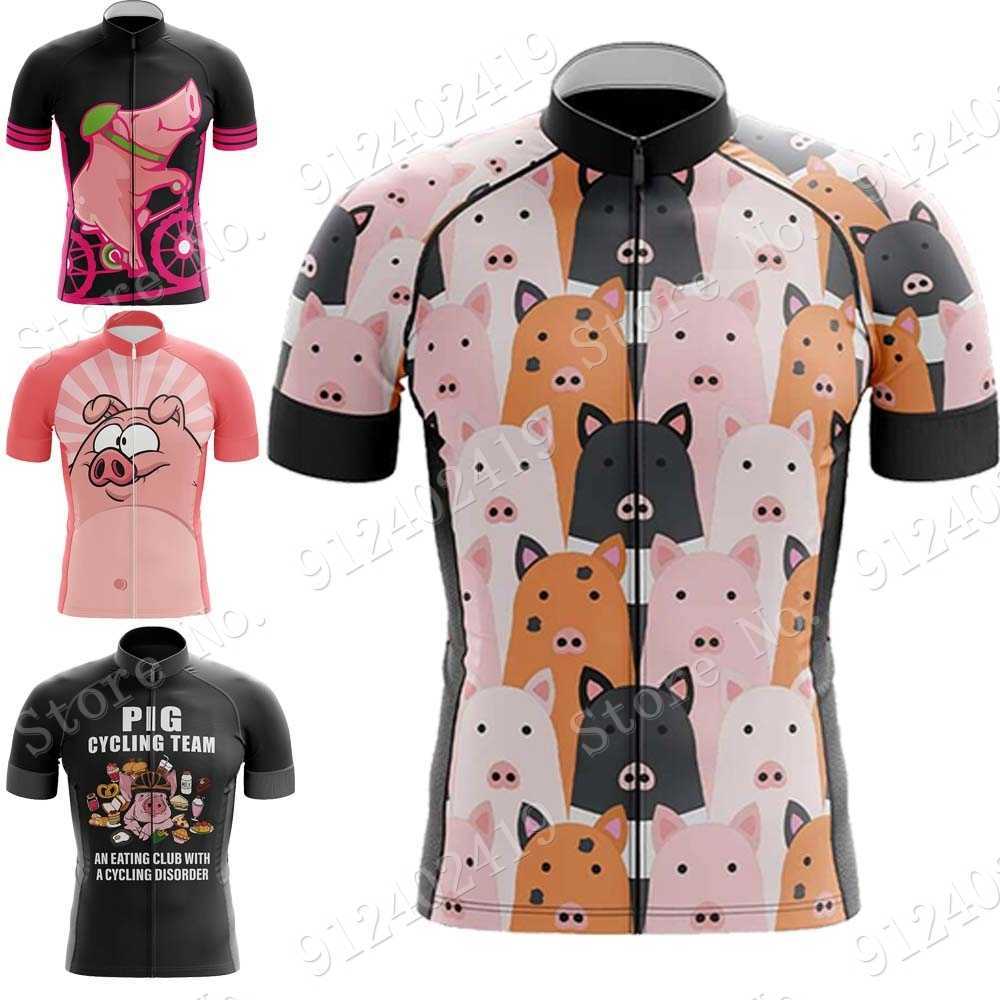 

Designer Fashion Pig 2022 Cycling Jersey Short Sleeve Super Carttoon Anime Cycling Clothing Road Bike Shirt Bicycle Tops MTB Wear Uniform