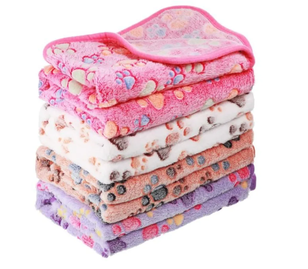 

wholesale dog blanket Pet Blankets Paw Print Pattern Fleece cat blanket Extra Softness Fluffy Lightweight Washable ss0126, Note on the order