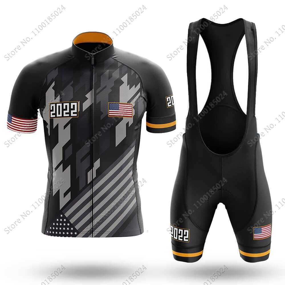 

Designer 2022 Mens Cycling Jersey USA National Team Set Summer Bicycle Clothing Road Bike Shirts Suit Bicycle Bib Shorts MTB Ropa Maillot