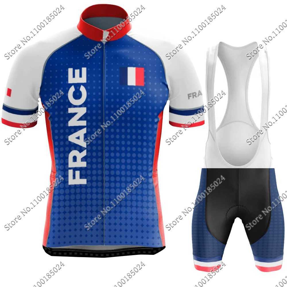 

Designer Suit 2022 France National Team Cycling jerseys sets Men Bicycle Clothing Road Bike Shirts Suit Bicycle Bib Shorts MTB Ropa Maillot