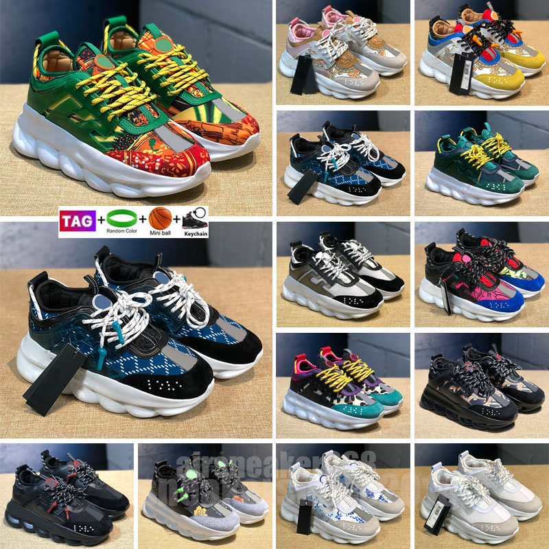 

Italy Casual Canvas shoes designers women sneakers mens white greek key platform men woman chainz dress Footwe chain reaction, Color 19
