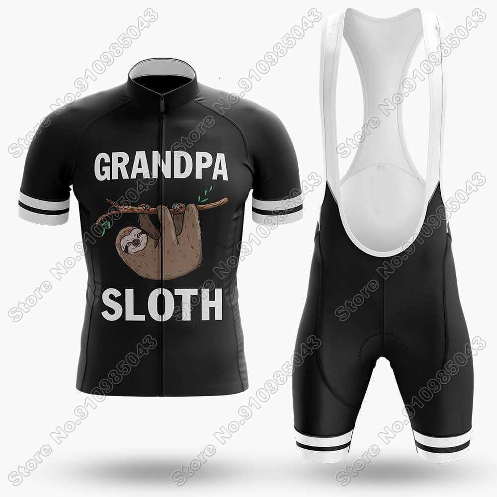 

Designer 2021 Grandpa Sloth - Men's Cycling jerseys sets Summer Cycling Clothing Road Bike Shirts Suit Bicycle Bib Shorts MTB Wear Maillot