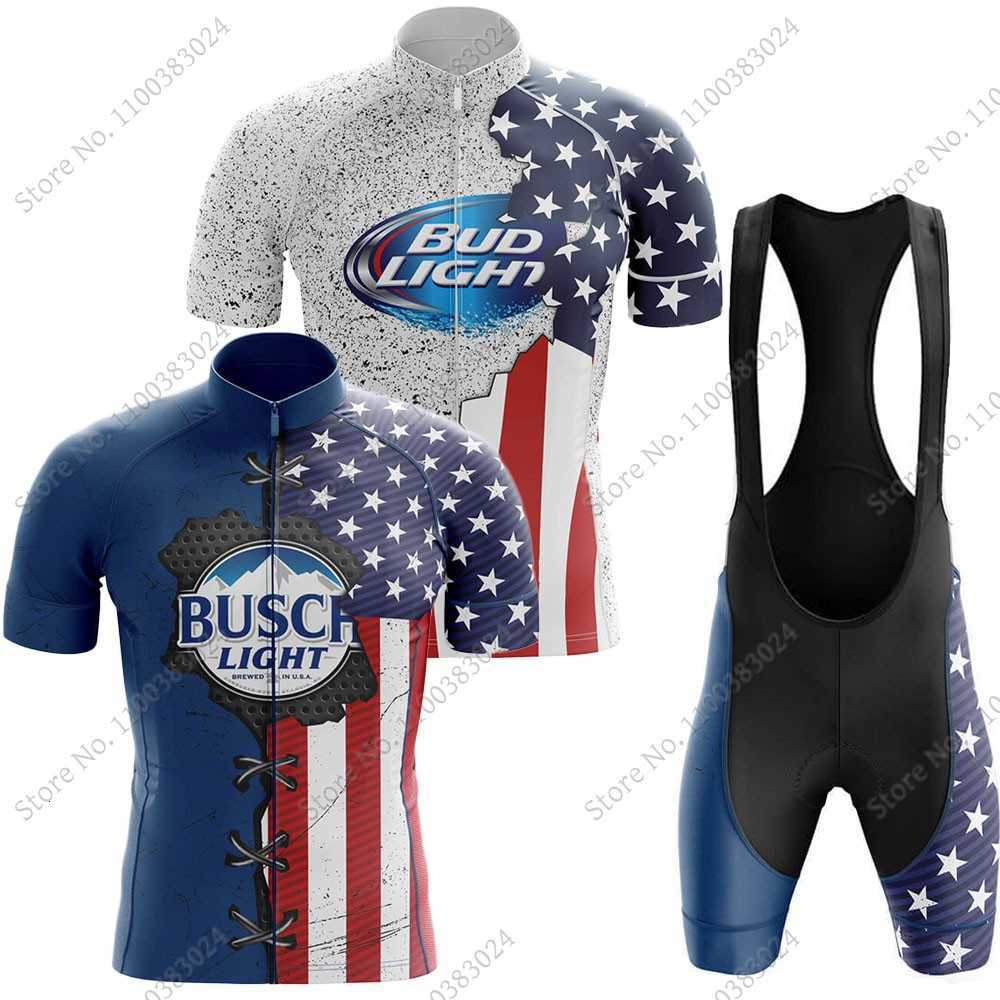 

Designer 2023 American style Beer Cycling jerseys sets Summer USA Cycling Clothing Road Bike Shirts Suit Bicycle Bib Shorts MTB Ropa