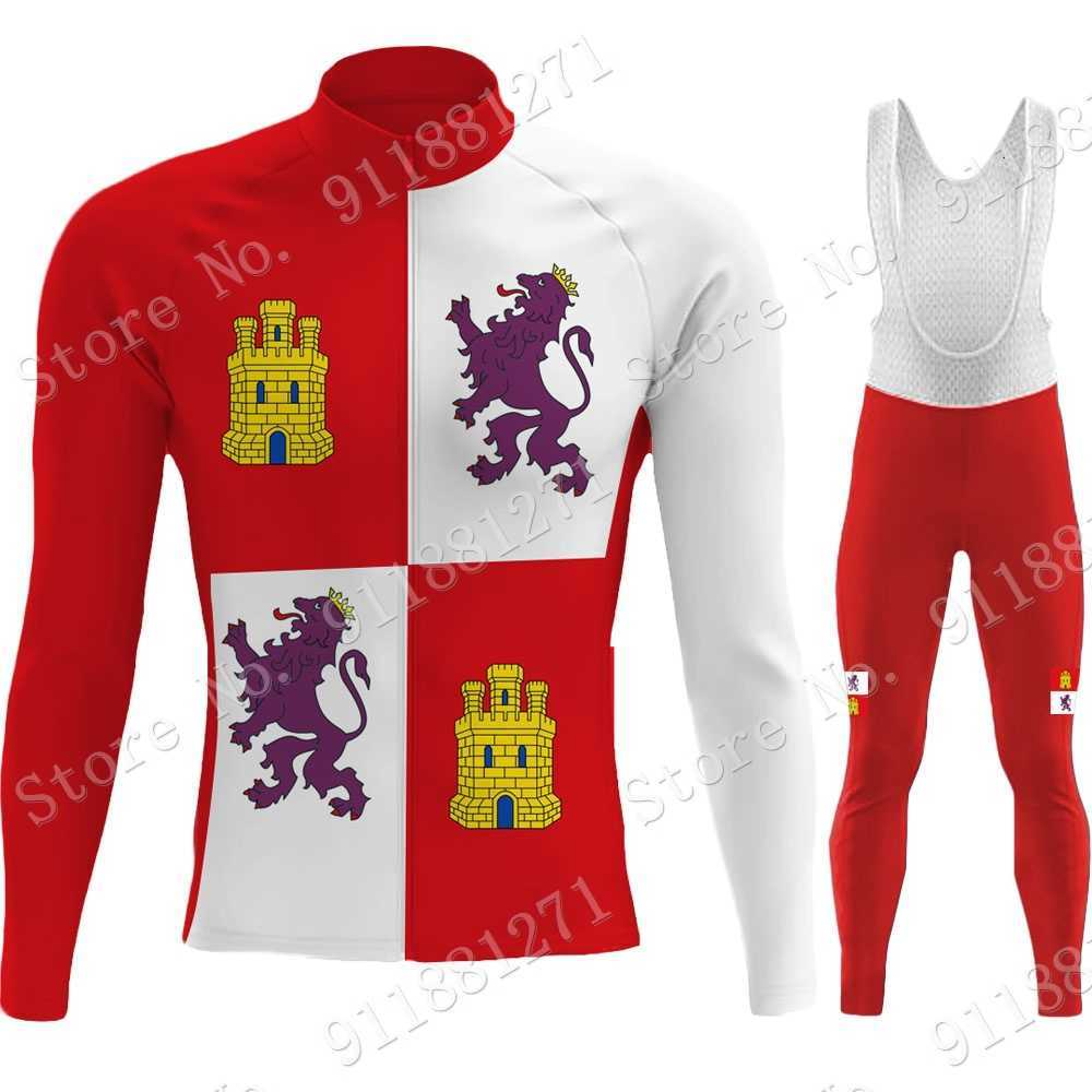 

Designer Suit Castile and Leon Cycling jerseys sets 2023 BIcycle Clothing Long Sleeve Winter Men Bike Road Pants Bib MTB Wear Maillot Ropa, Summer 5