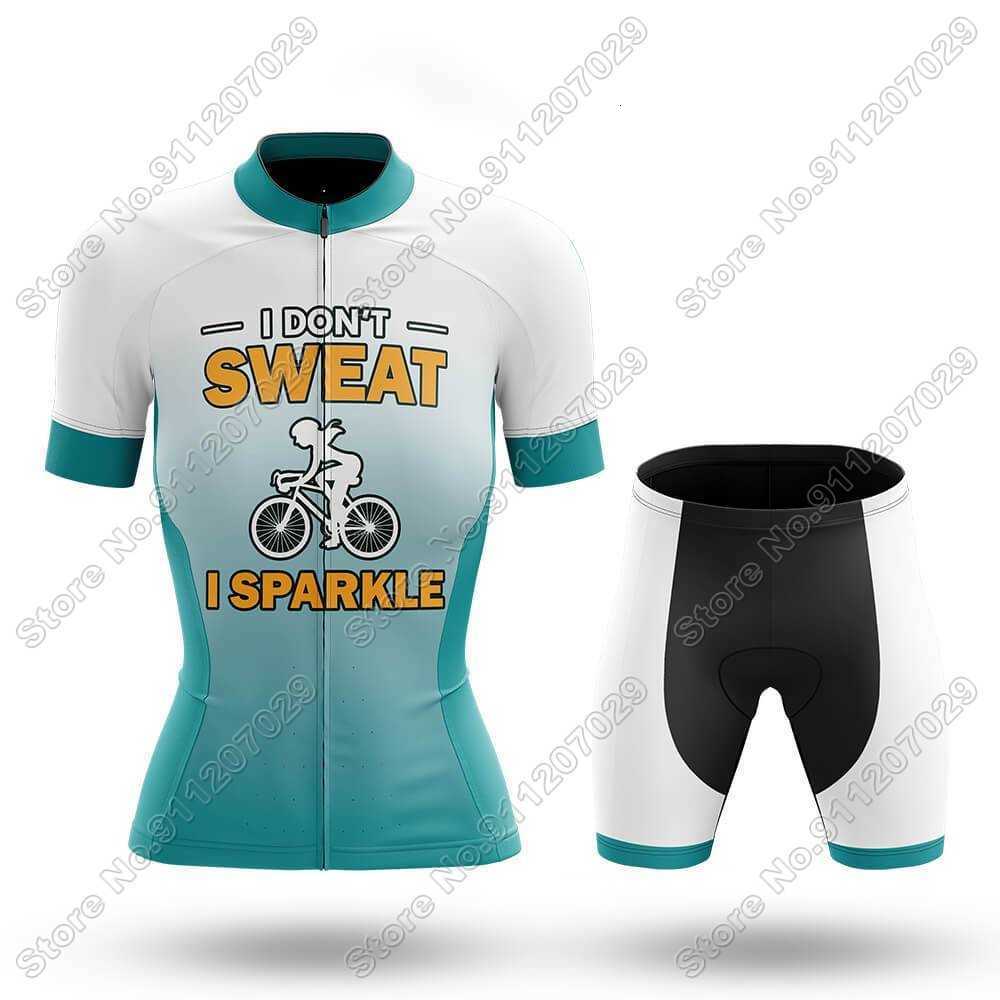 

Designer I Sparkle Cycling jerseys sets Summer Cycling Clothing Women Road Bike Shirts Suit Bicycle Bib Shorts MTB Wear Maillot
