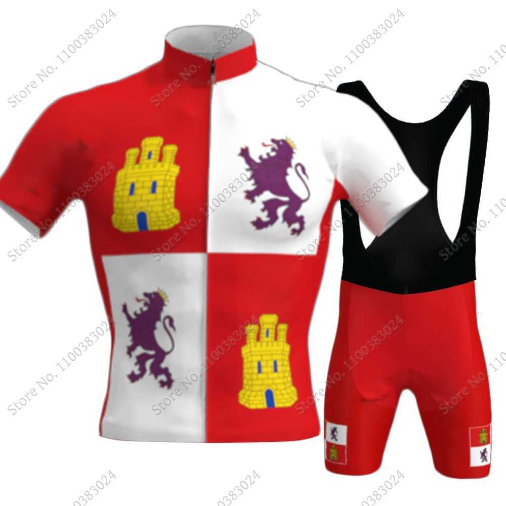 

Designer 2022 Cycling Jersey Castile and Leon Set Mens Summer Bicycle Clothing Road Bike Shirt Suit Bib Shorts MTB Culotte Maillot