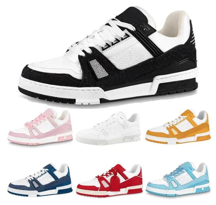 

Designer Trainer Sneaker Virgil Casual Shoes 2023 Calfskin Leather Abloh Black White Green Red Blue Leather Overlays Platform Low outdoors Sneakers