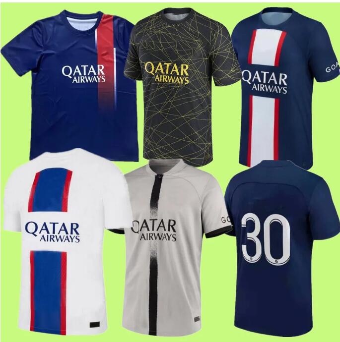 

23 24 PSGs MBAPPE soccer jerseys Maillots football kit ICARDI VERRATTI DI MARIA WIJNALDUM SERGIO RAMOS HAKIMI fourth ICARDI VERRATTI, 22/23 home