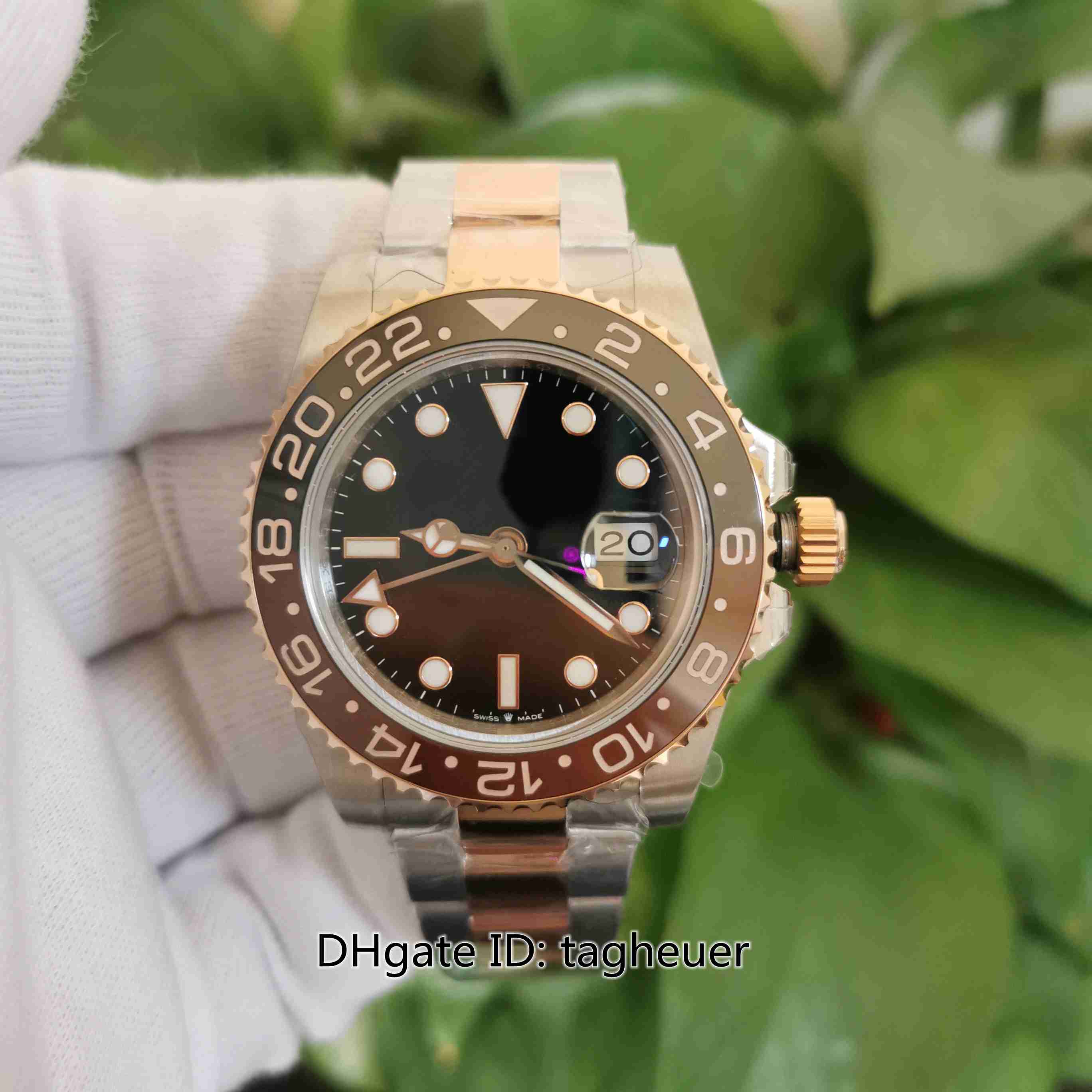 

BP Factory Mens Watch 40mm 126711 126711CHNR 18k Gold Cerachrom Bezel Ceramic Bezel Watches Sapphire CAL.2813 2836 3186 Movement Automatic Men's Wristwatches, Travel bag