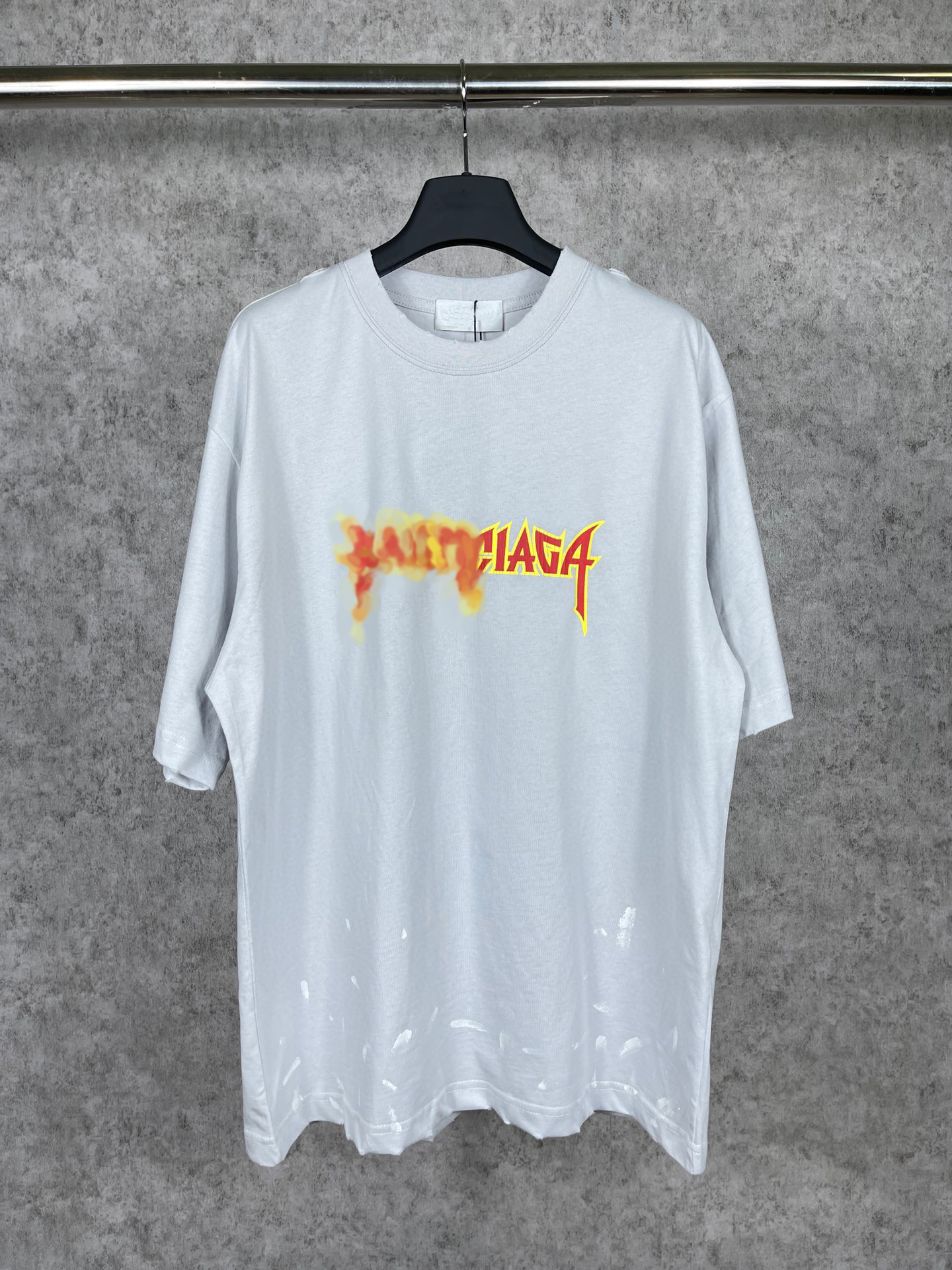 

2023ss New men shirt spring and summer new Hoodies high grade cotton printing short sleeve round neck panel T-Shirt Size m-l-xl-xxl-xxxl Color black white 090